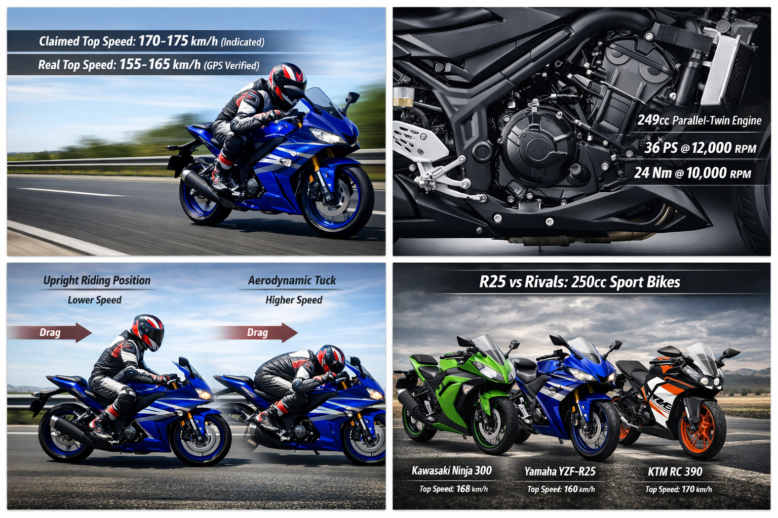 yamaha r25 top speed